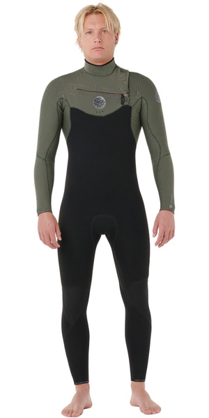2026 Rip Curl Mens Flashbomb 5/3mm Chest Zip Wetsuit 17BMFS - Deep Cactus